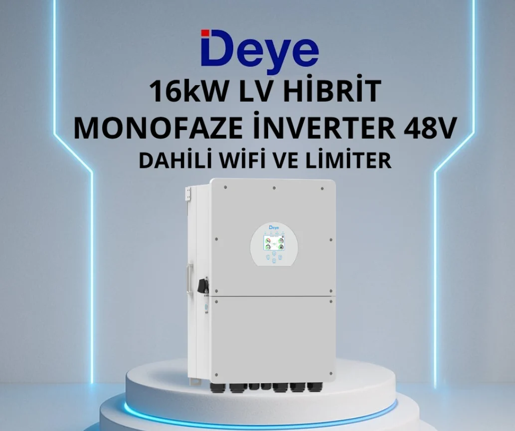 DEYE 16KW HİBRİT MONOFAZE İNVERTER LV