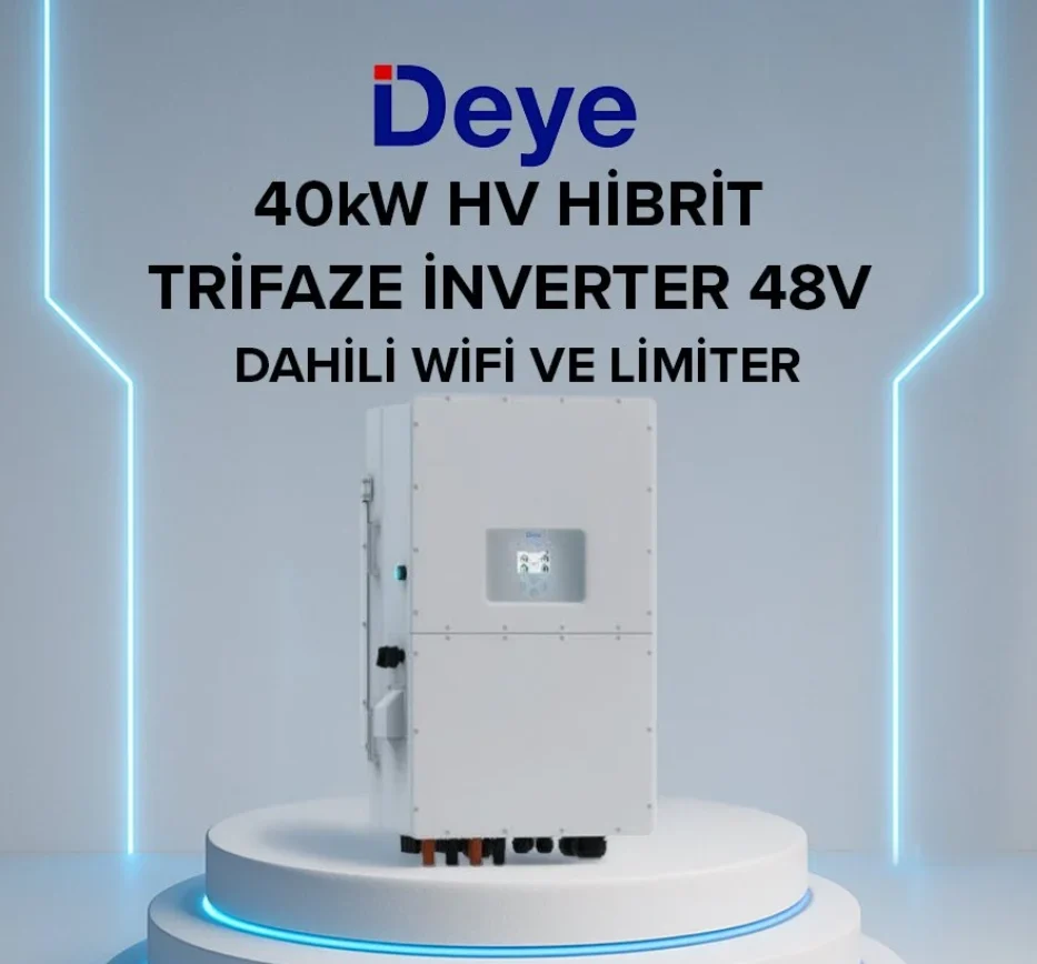 DEYE 40KW HİBRİT TRİFAZE İNVERTER HV